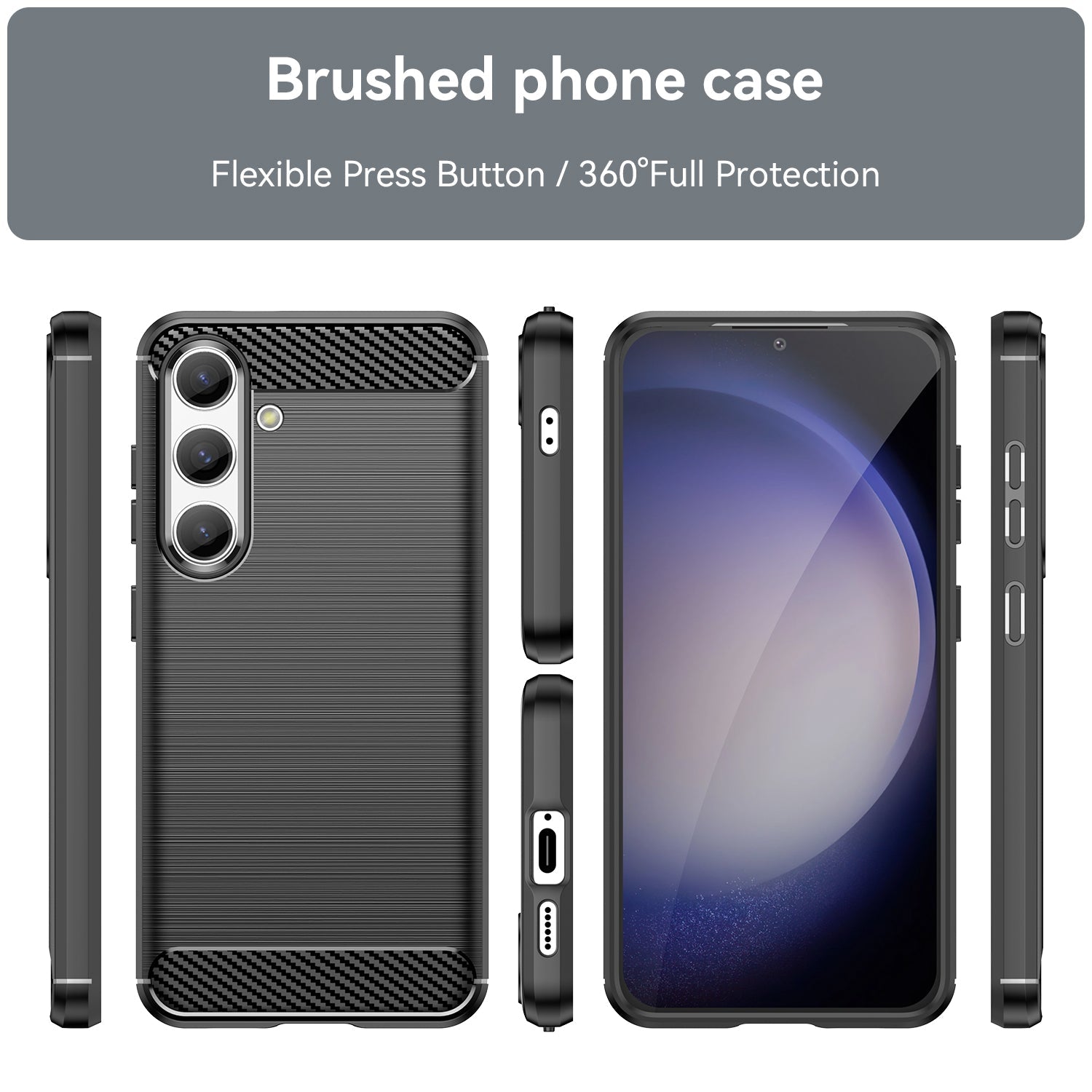 Samsung Galaxy S24 Plus Carbon Fiber Design Case Shockproof Cover