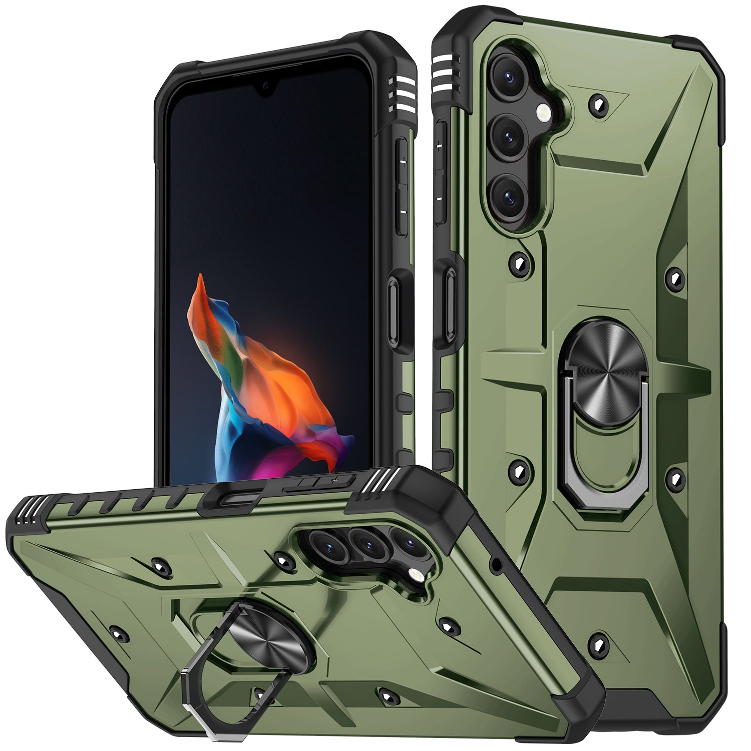 Galaxy A14 Wenjia Armor Kickstand Cover