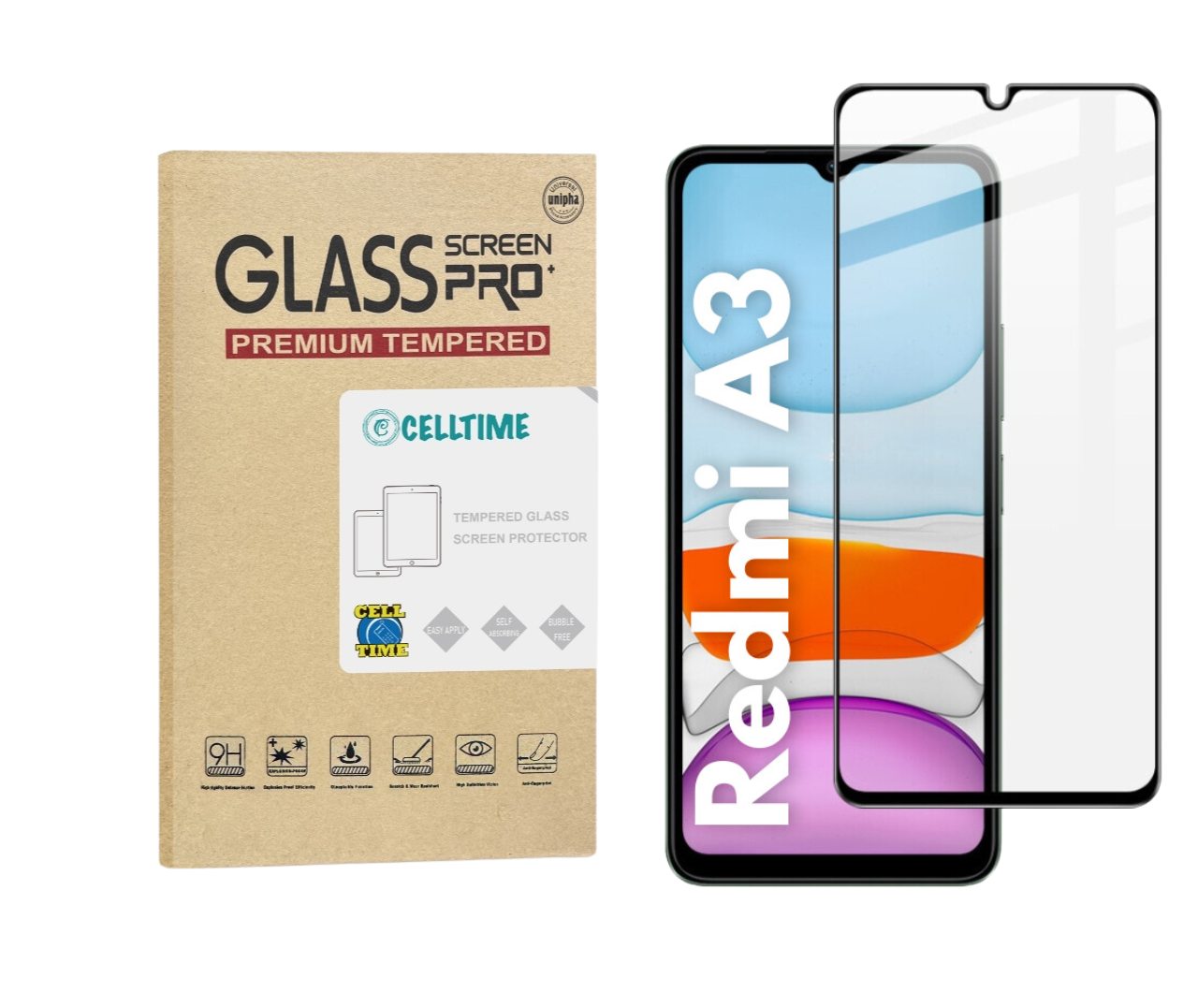 Redmi A3 Tempered Glass Screen Protector