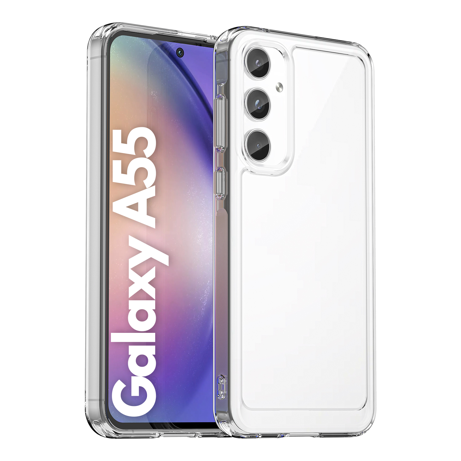 Samsung Galaxy A55 Clear Cover - Shockproof Candy Series Cover