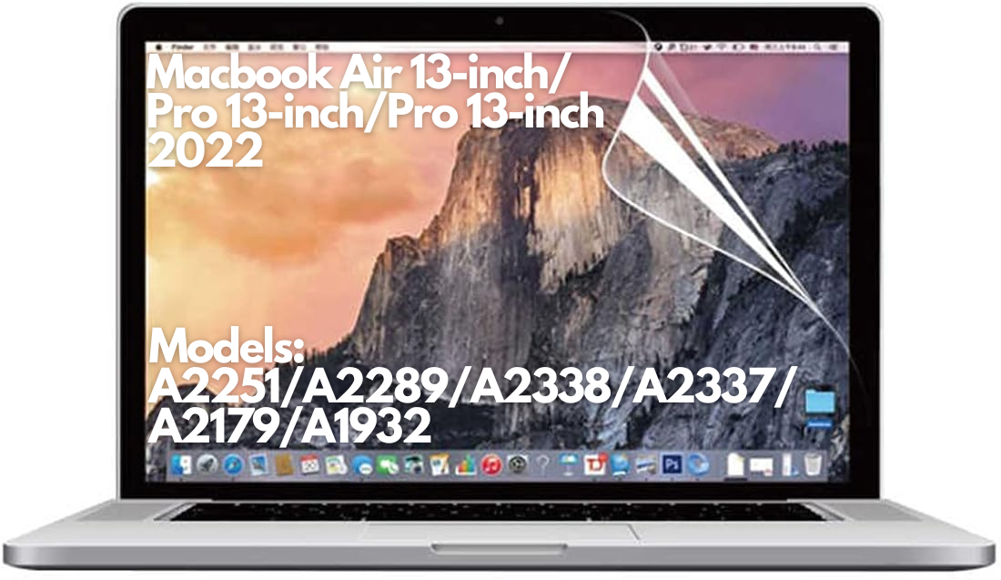 WiWU Macbook Air 13-inch & Pro 13-inch PET Screen Protector - 2 Pack