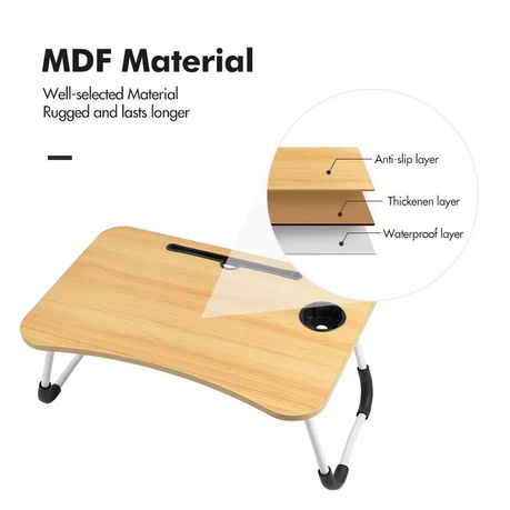 Portable Foldable Laptop Stand Desk for Bed & Sofa (Some Packagings May Be Damaged)