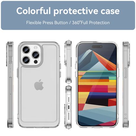iPhone 15 Pro Max Shockproof Candy Series Clear Cover