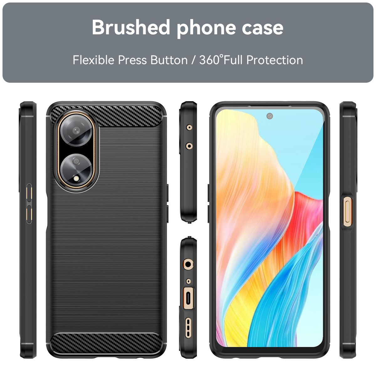 Oppo A1 5G Carbon Fiber Design Cover