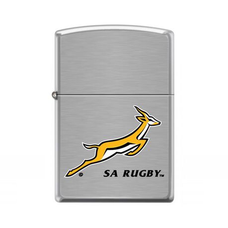 Zippo Lighter SA Rugby - Brushed Chrome