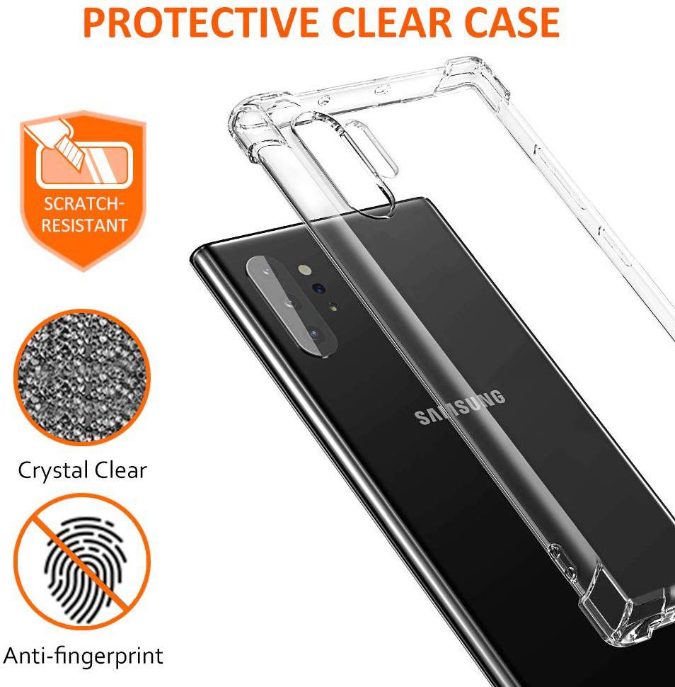Samsung Galaxy Note 10 Plus Clear Shock Resistant Armor Cover