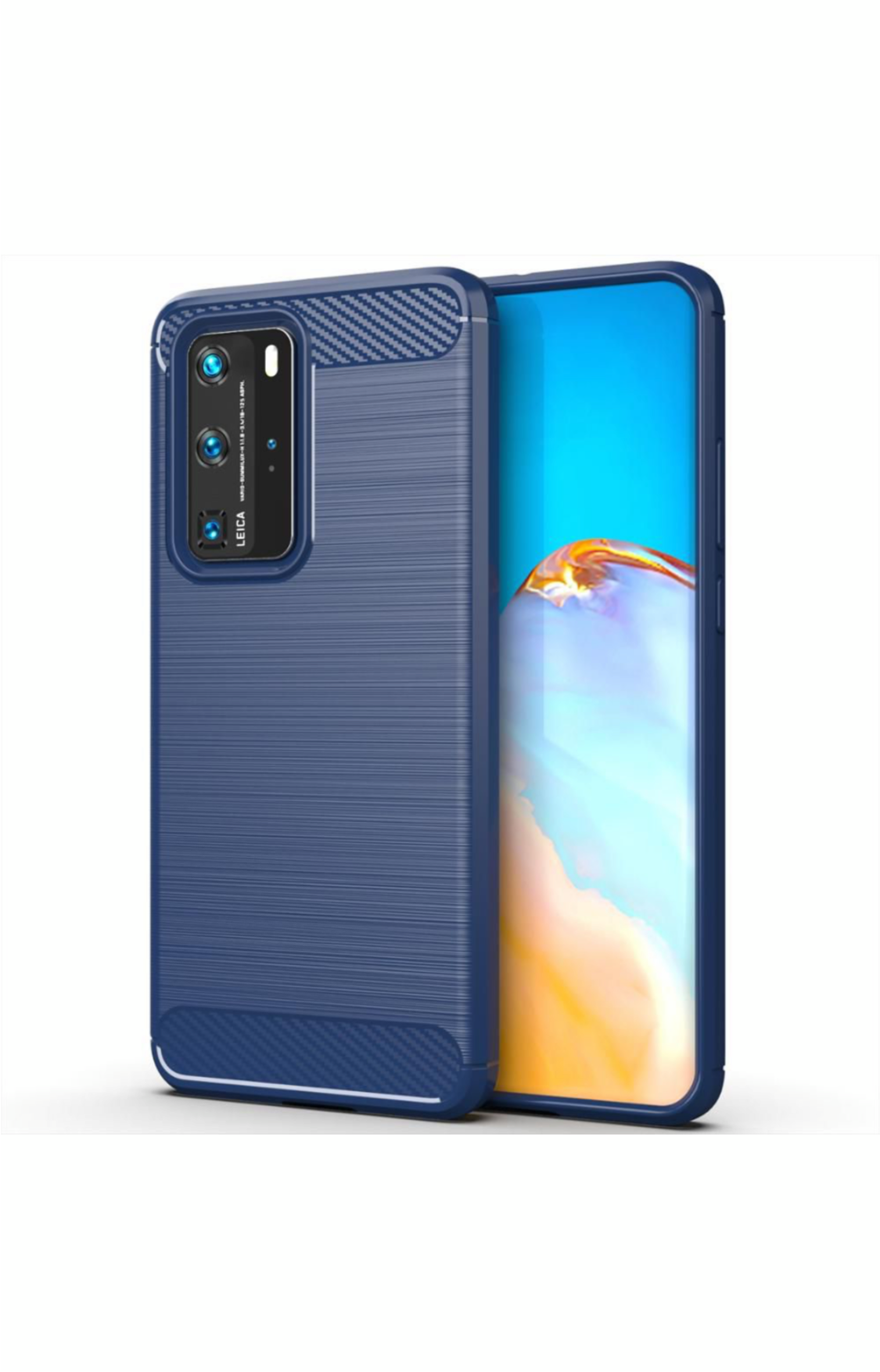 Huawei P40 Pro Shockproof Carbon Fiber Design Cover