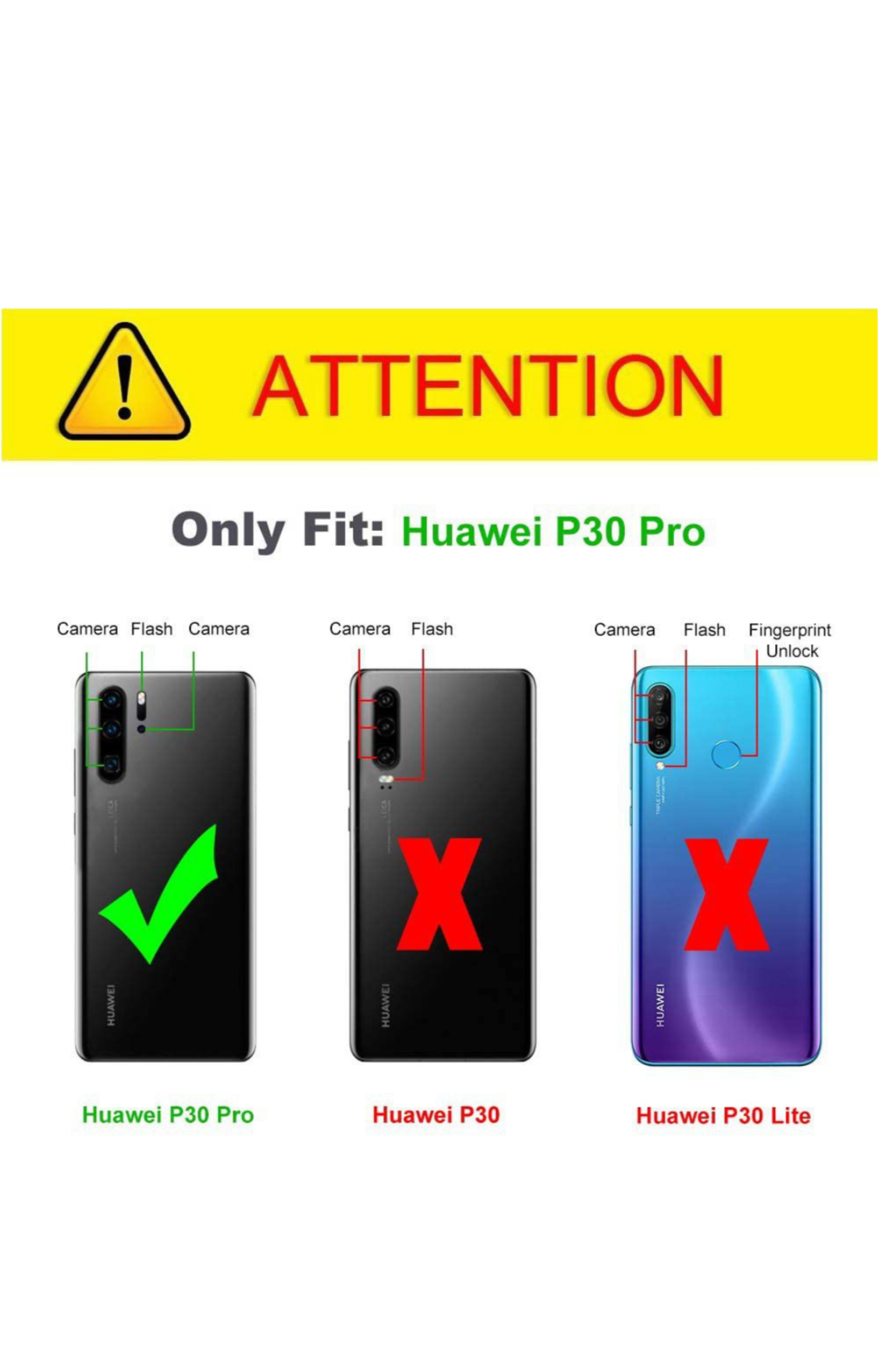 Huawei P30 Pro Clear Shock Resistant Armor Cover