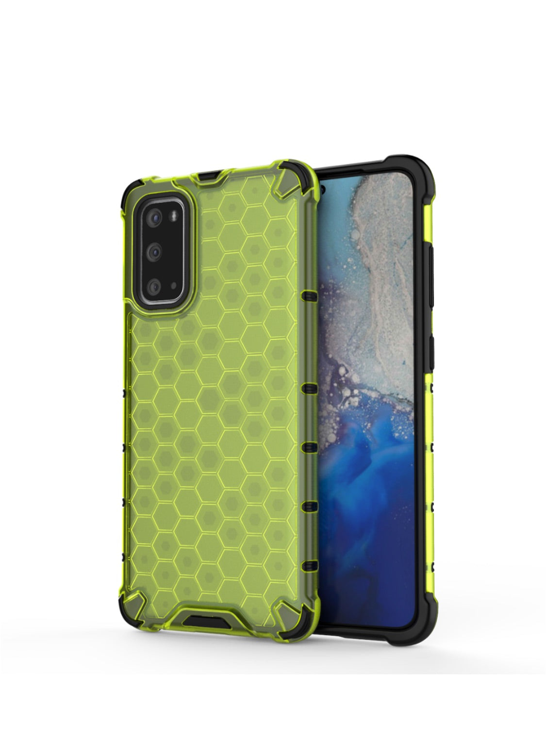 Samsung Galaxy A31 Shockproof Honeycomb Cover - Yellow