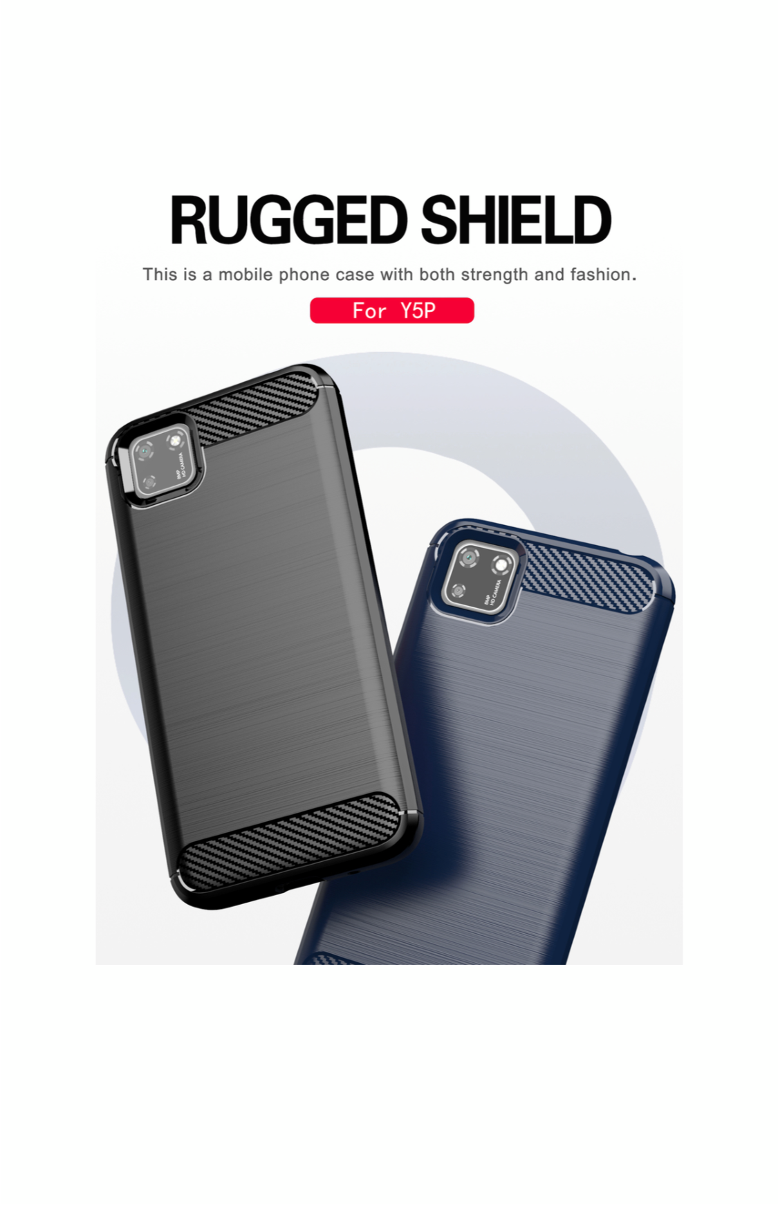 Huawei Y5P Shockproof Carbon Fiber Design Cover