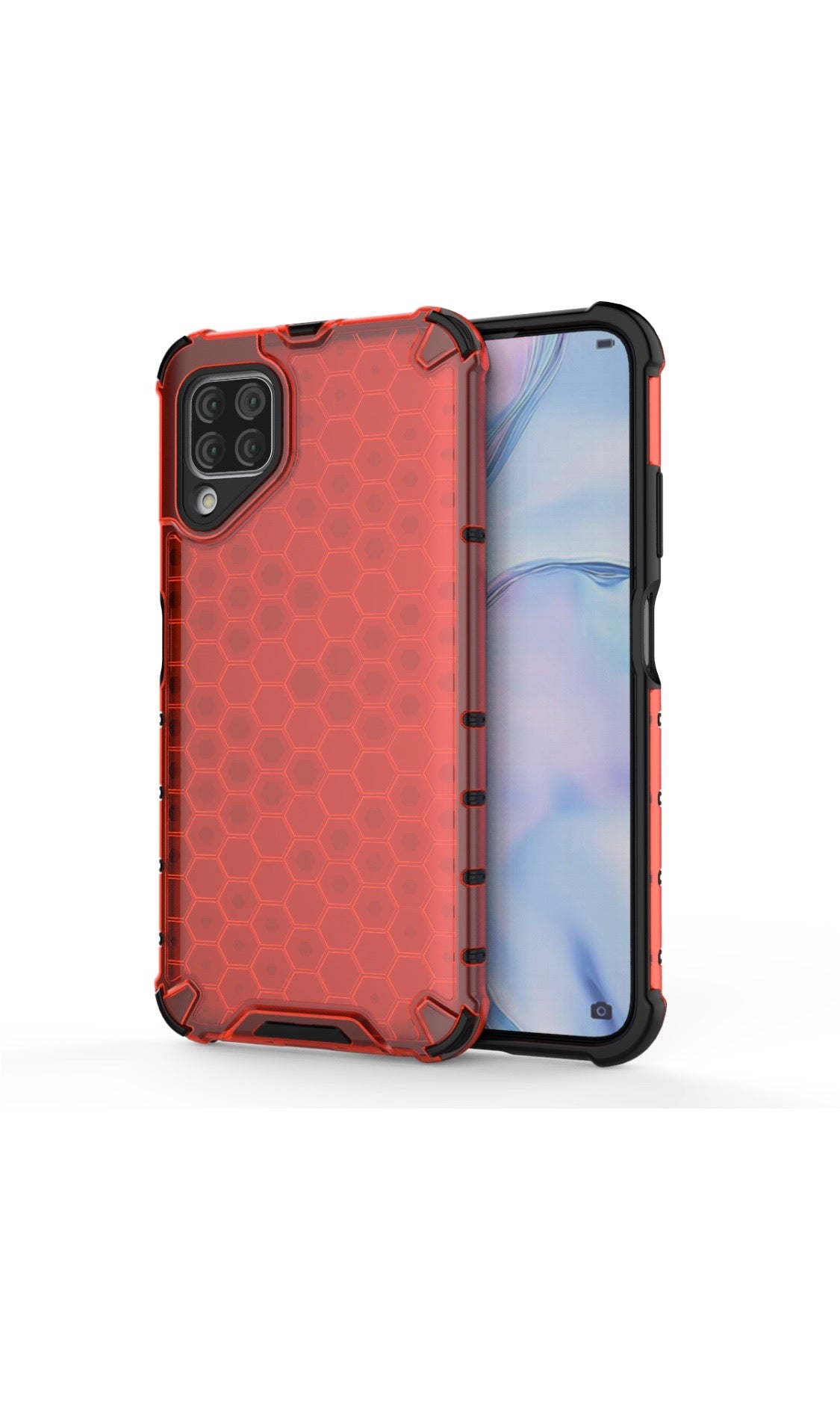 Huawei P40 Lite Shockproof Honeycomb Cover Red