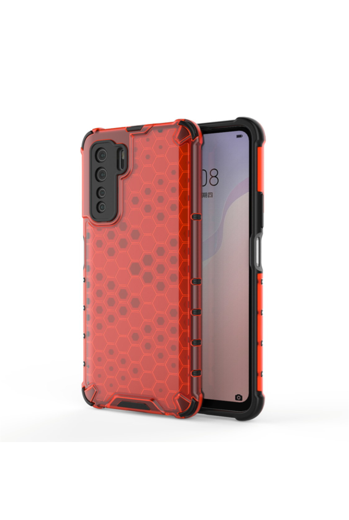 CellTime Huawei P40 Lite 5G Shockproof Honeycomb Cover - Red