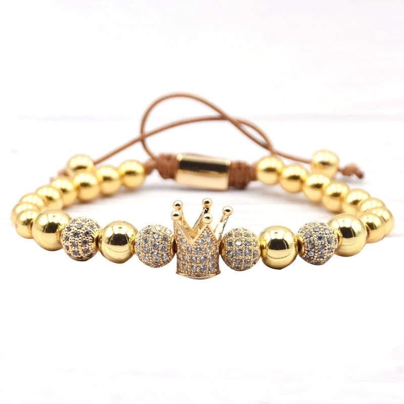 Argent Craft Gold Stone & Royal Crown Bracelet