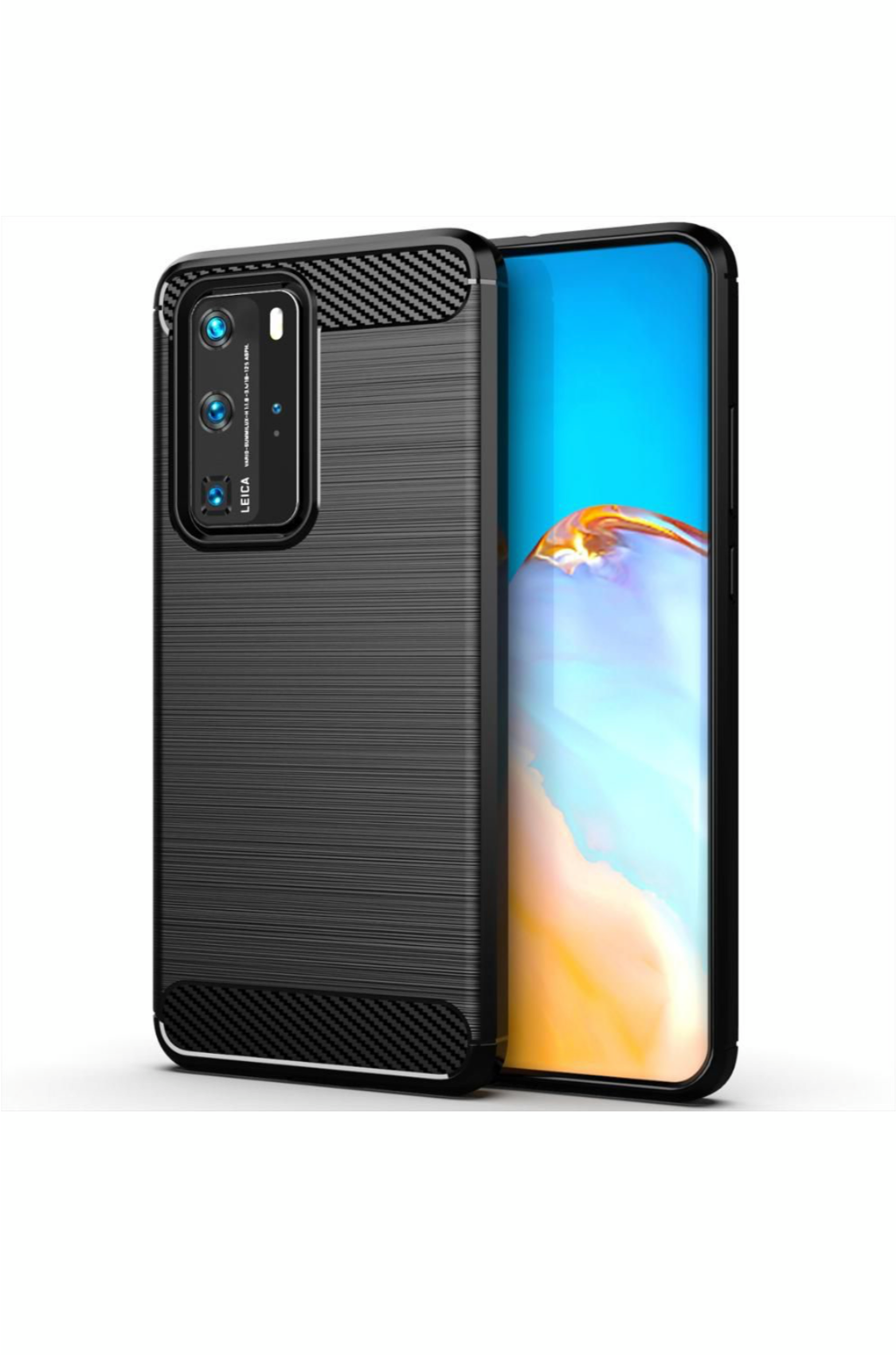 Huawei P40 Pro Shockproof Carbon Fiber Design Cover