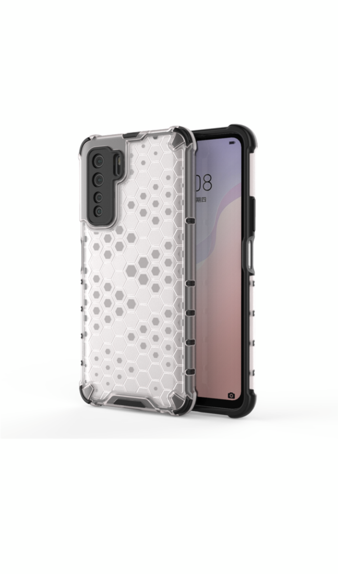 CellTime Huawei P40 Lite 5G Shockproof Honeycomb Cover - Transparent