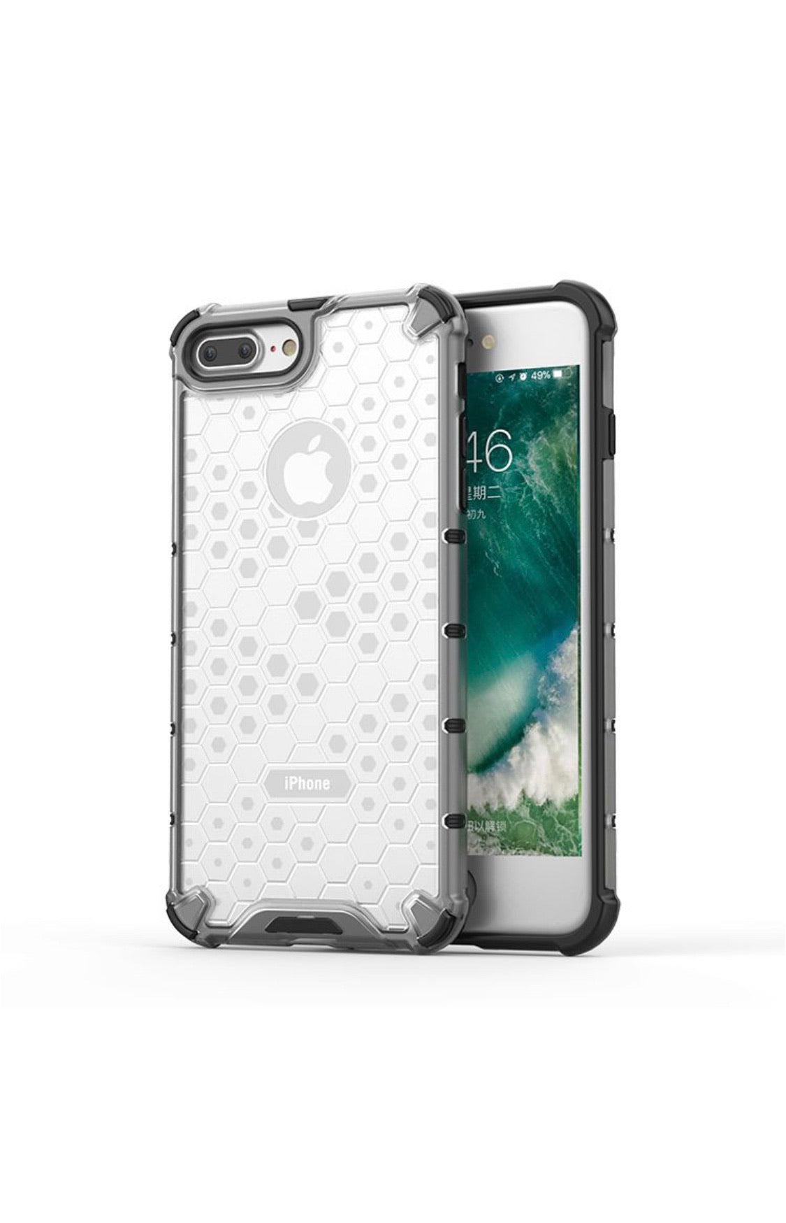 iPhone 7 Plus / 8 Plus Shockproof Honeycomb Cover Transparent