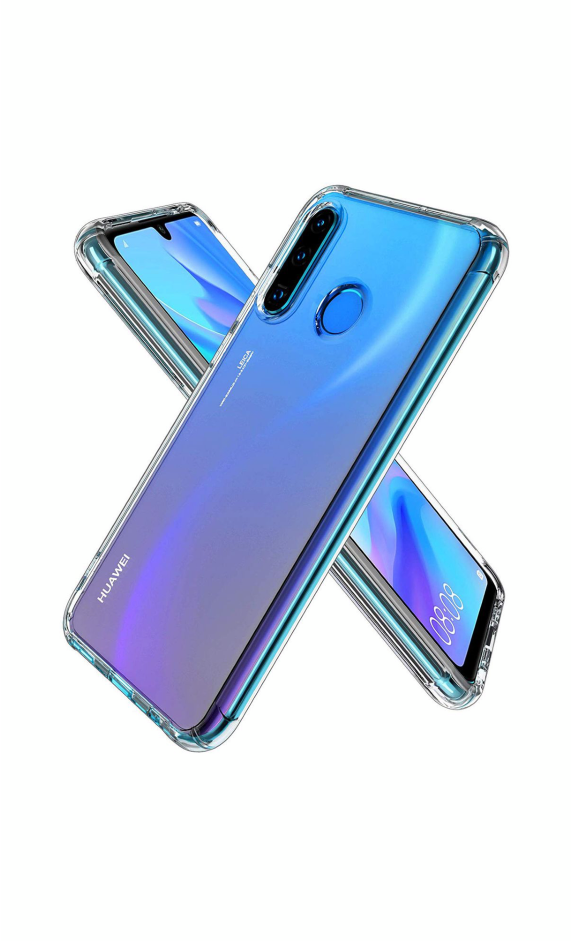 Huawei P30 Lite Clear Shock Resistant Armor Cover