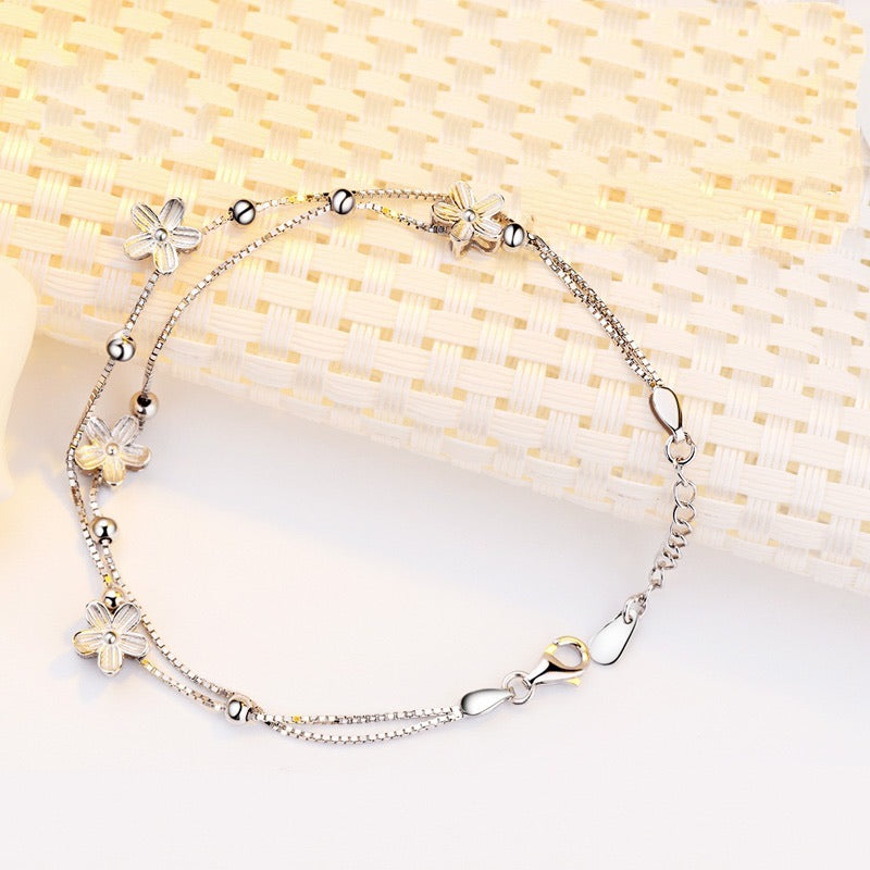 Uniqo Floral Double Chain Bracelet