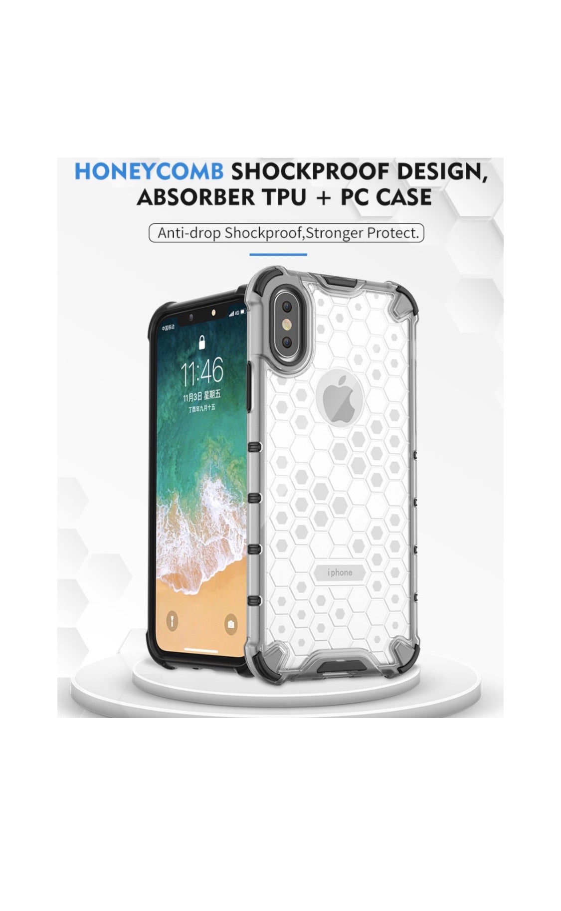 iPhone 11 Pro Shockproof Honeycomb Cover