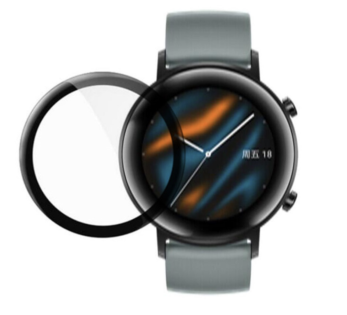 CellTime™ Huawei Watch GT2 Sport 42mm Full Tempered Fiber Glass Screen Guard