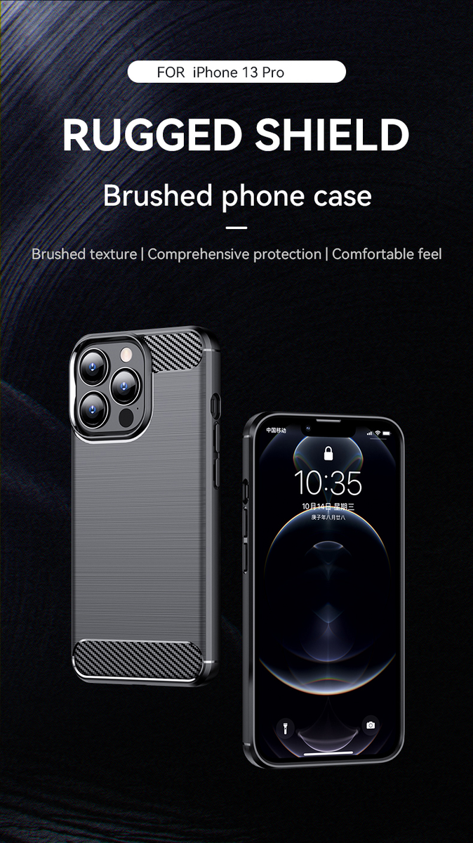CellTime™ iPhone 13 Pro Shockproof Carbon Fiber Design Cover