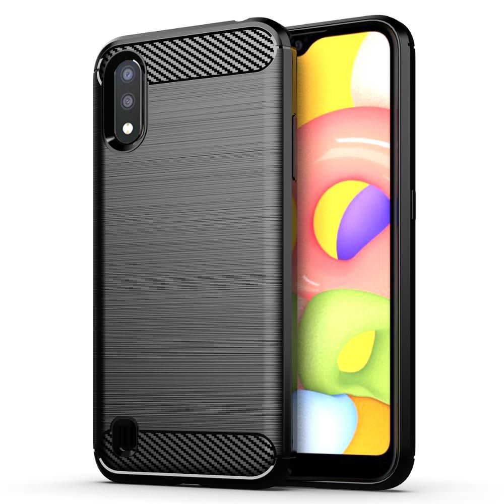 CellTime™ Galaxy A01 Shockproof Carbon Fiber Design Cover