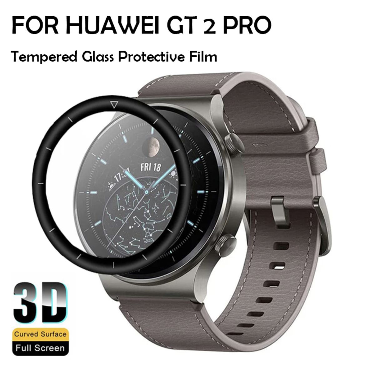 CellTime™ Huawei GT2 Pro Tempered Fiber Glass Screen Guard