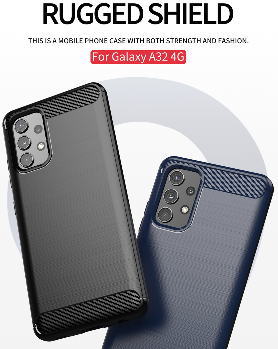 CellTime™ Galaxy A32 LTE/4G Shockproof Carbon Fiber Design Cover