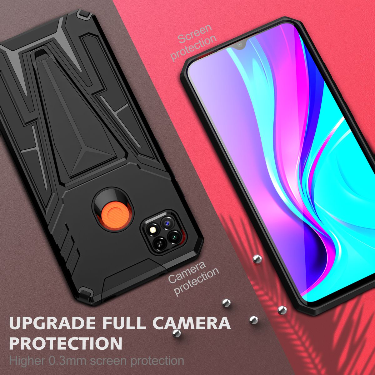 CellTime V-Armor Shockproof Kickstand Cover for Redmi 9C