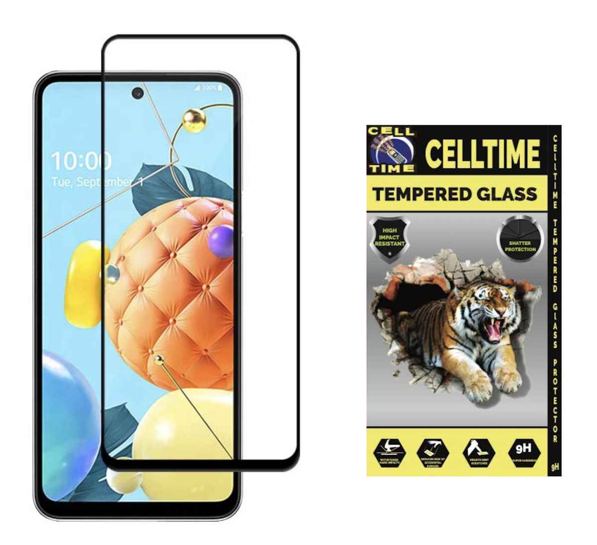 CellTime™ Full Tempered Glass Screen Guard for LG K42 / K52 / K62