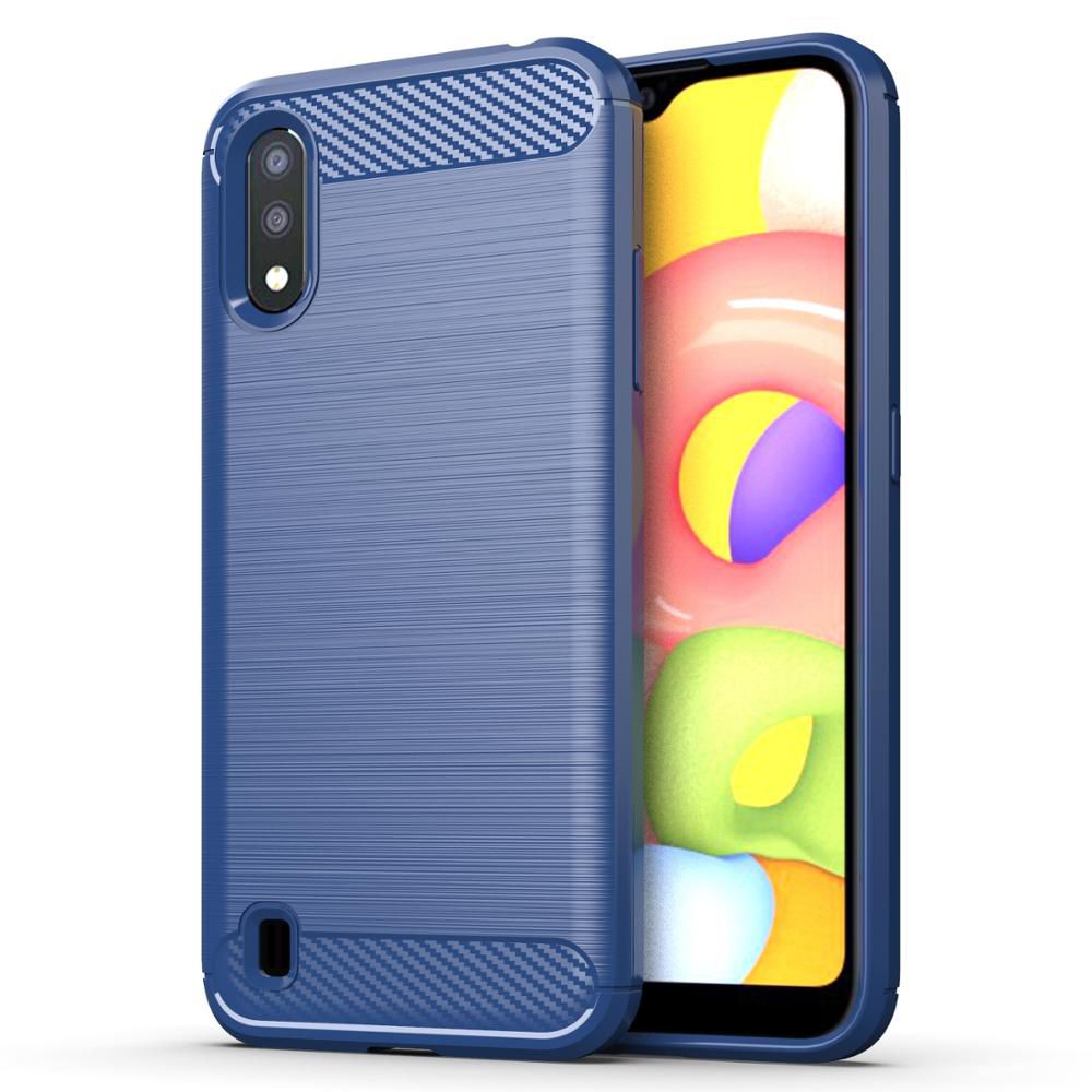 CellTime™ Galaxy A01 Shockproof Carbon Fiber Design Cover