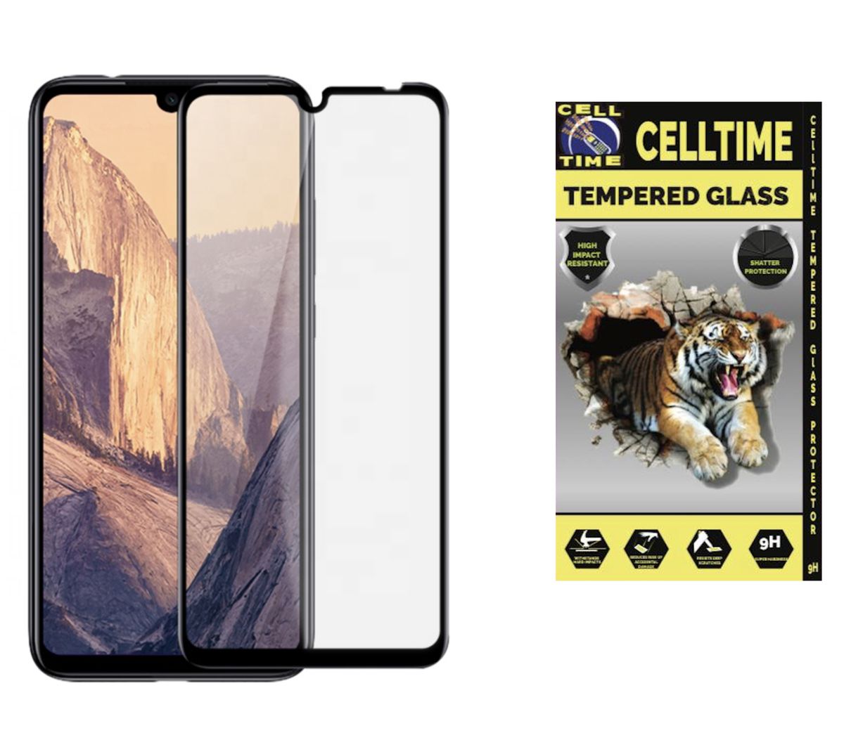 CellTime™ Full Tempered Glass Screen Guard for Xiaomi Redmi 9C