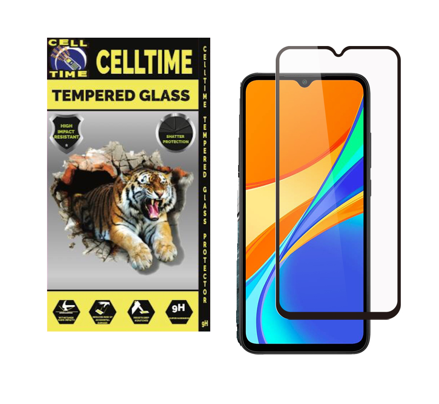 CellTime™ Full Tempered Glass Screen Guard for Xiaomi Redmi 9A