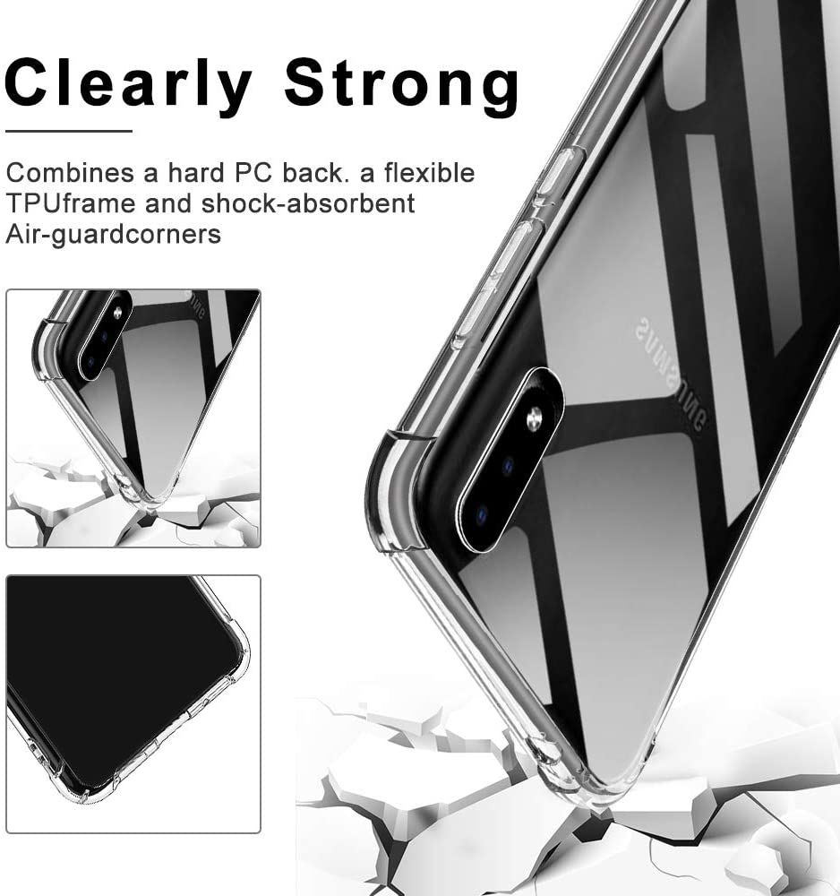 Samsung Galaxy A01 Clear Shock Resistant Armor Cover