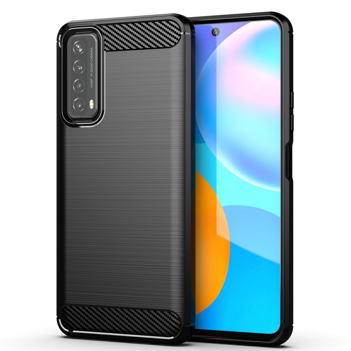 CellTime™ Huawei P Smart 2021 Shockproof Carbon Fiber Design Cover