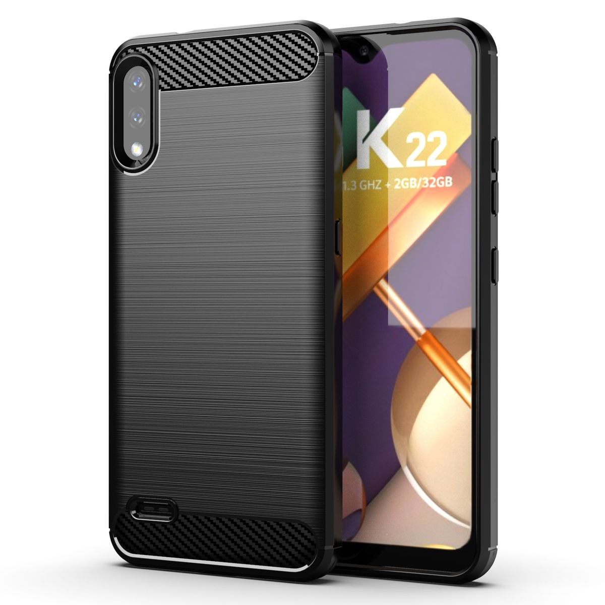 CellTime™ LG K22 Shockproof Carbon Fiber Design Cover