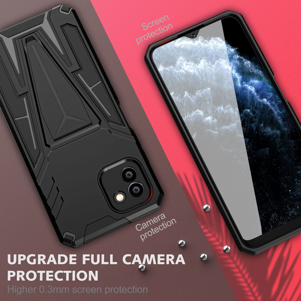 V-Armor Shockproof Kickstand Cover For Galaxy A03