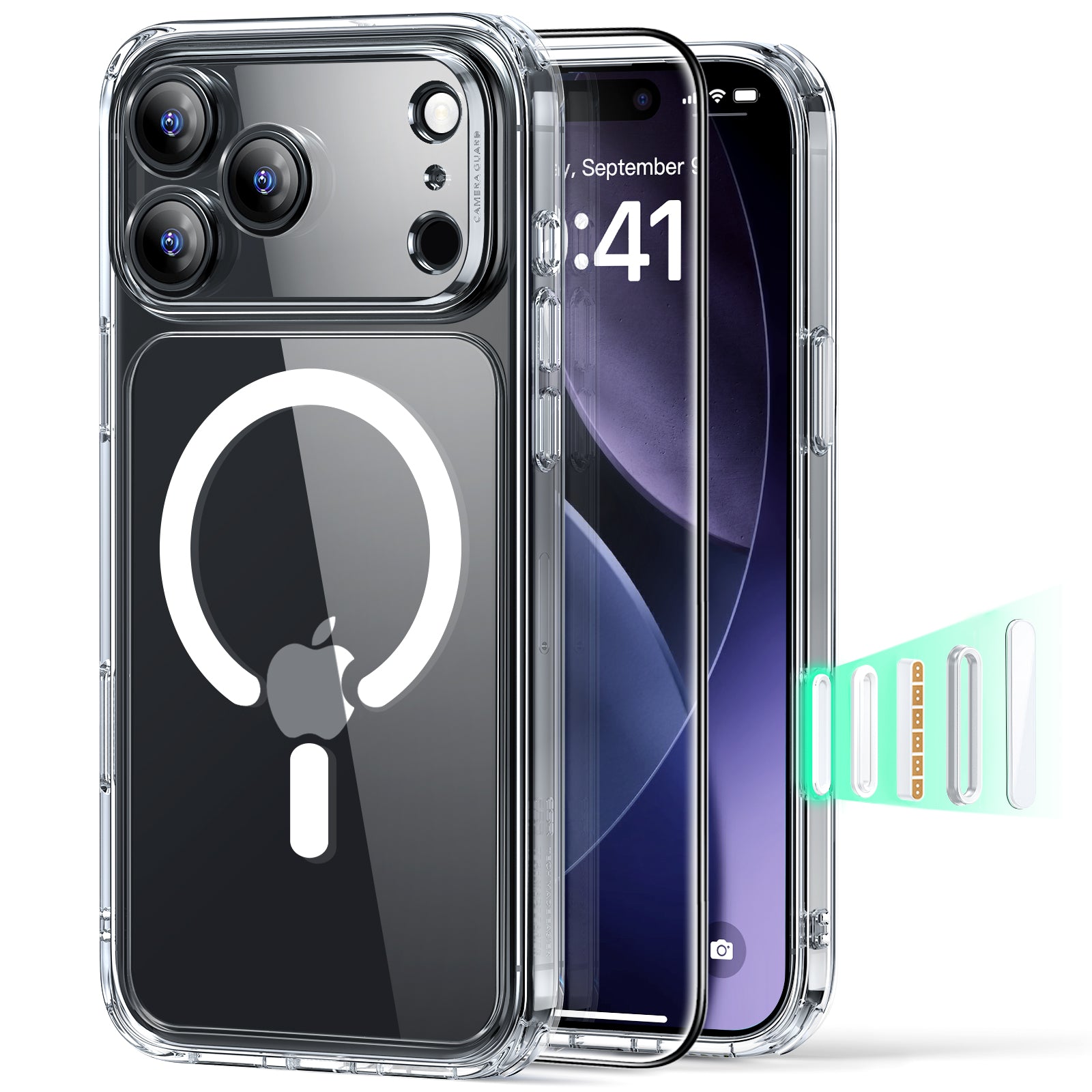 ESR MagSafe Case Set Compatible with iPhone 17 Pro/Max Hybrid Camera Button