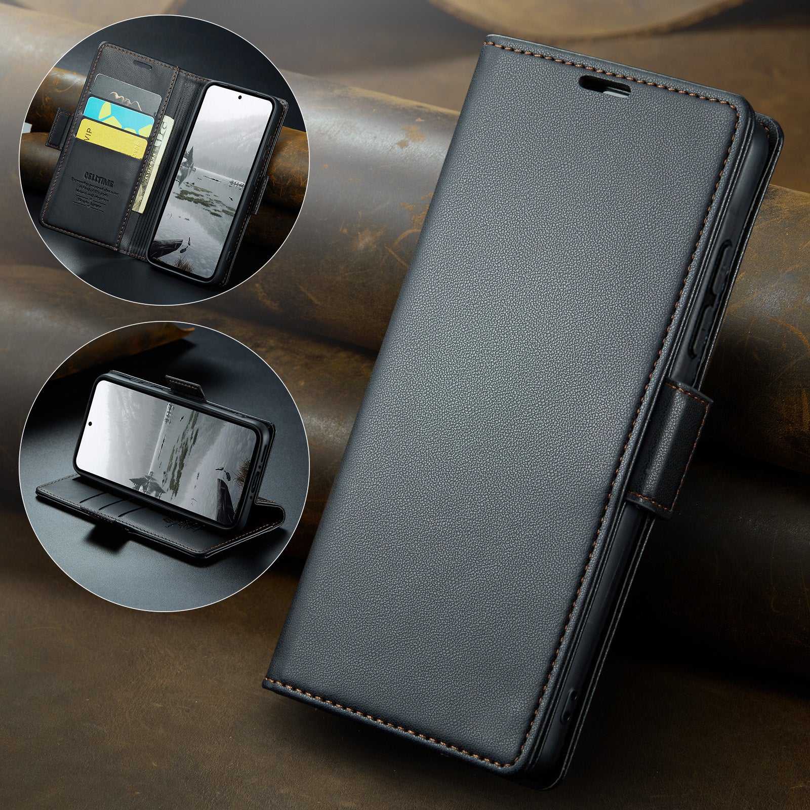 Retro Flip Case for Galaxy A37 Leather Wallet Cover