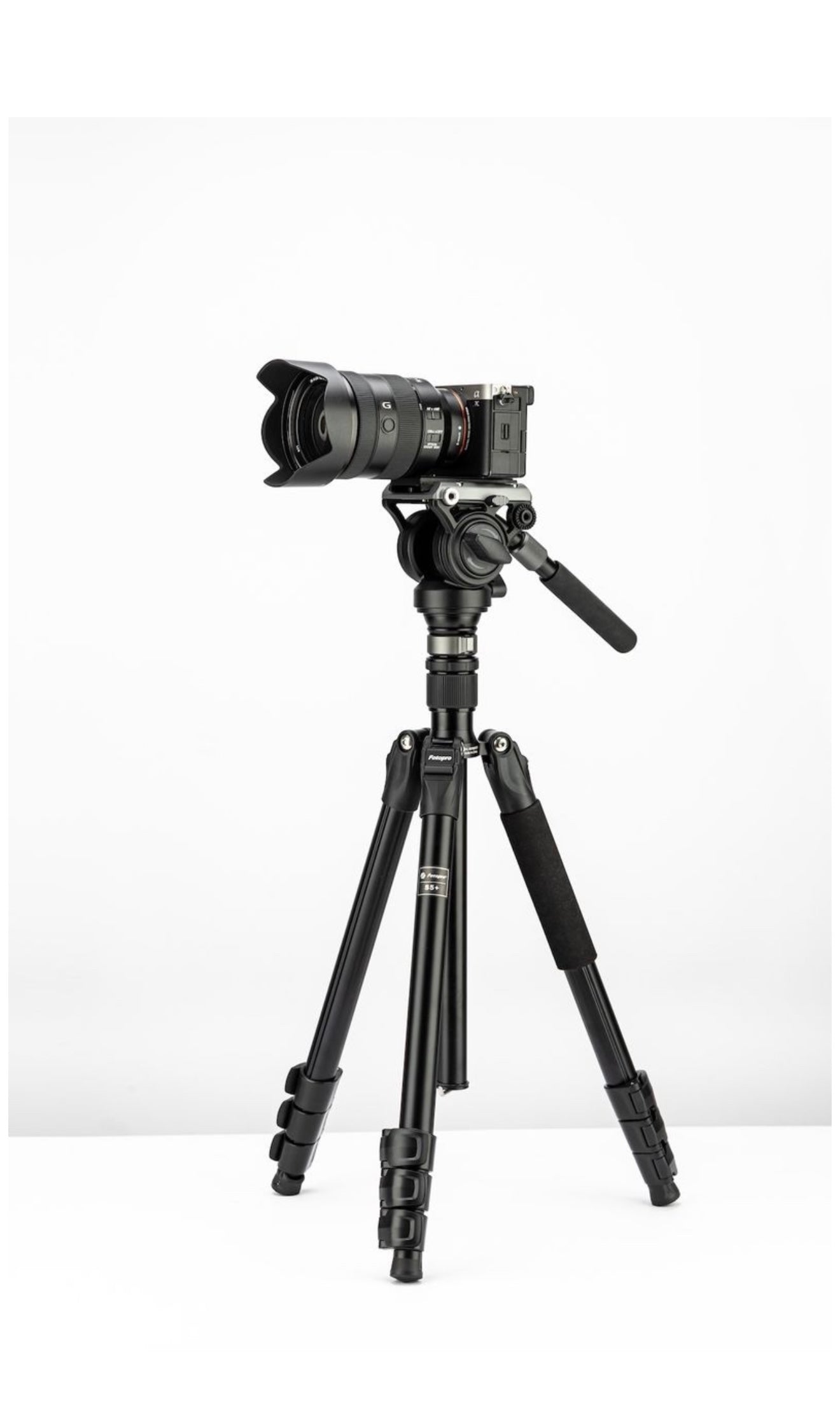 Fotopro Portable Heavy-Duty Fluid Head Video Tripod Stand - S5i Pro