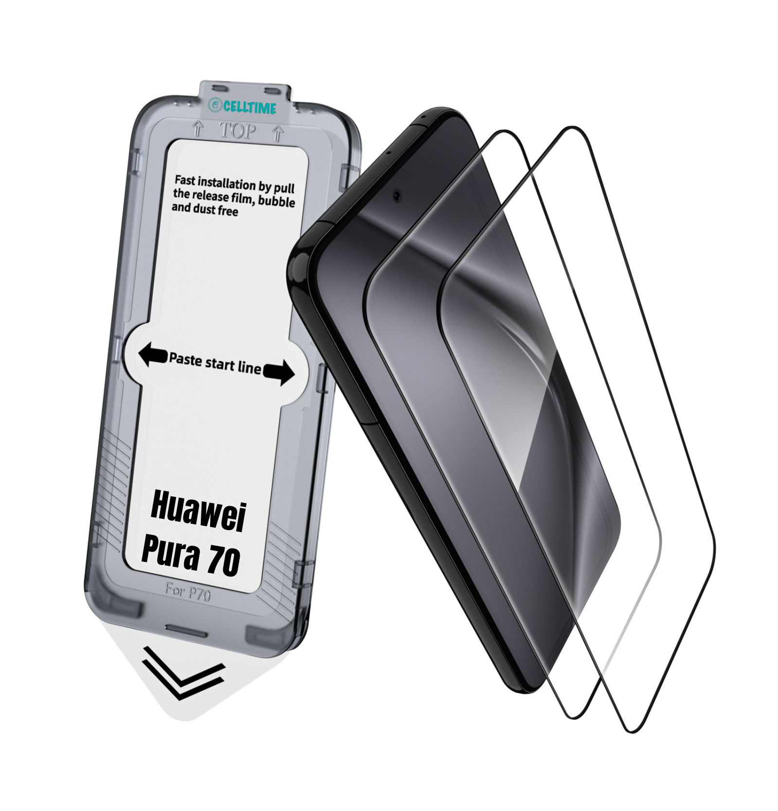 CellTime EasyFit Screen Protector for Huawei Pura 70 - 2 Pack