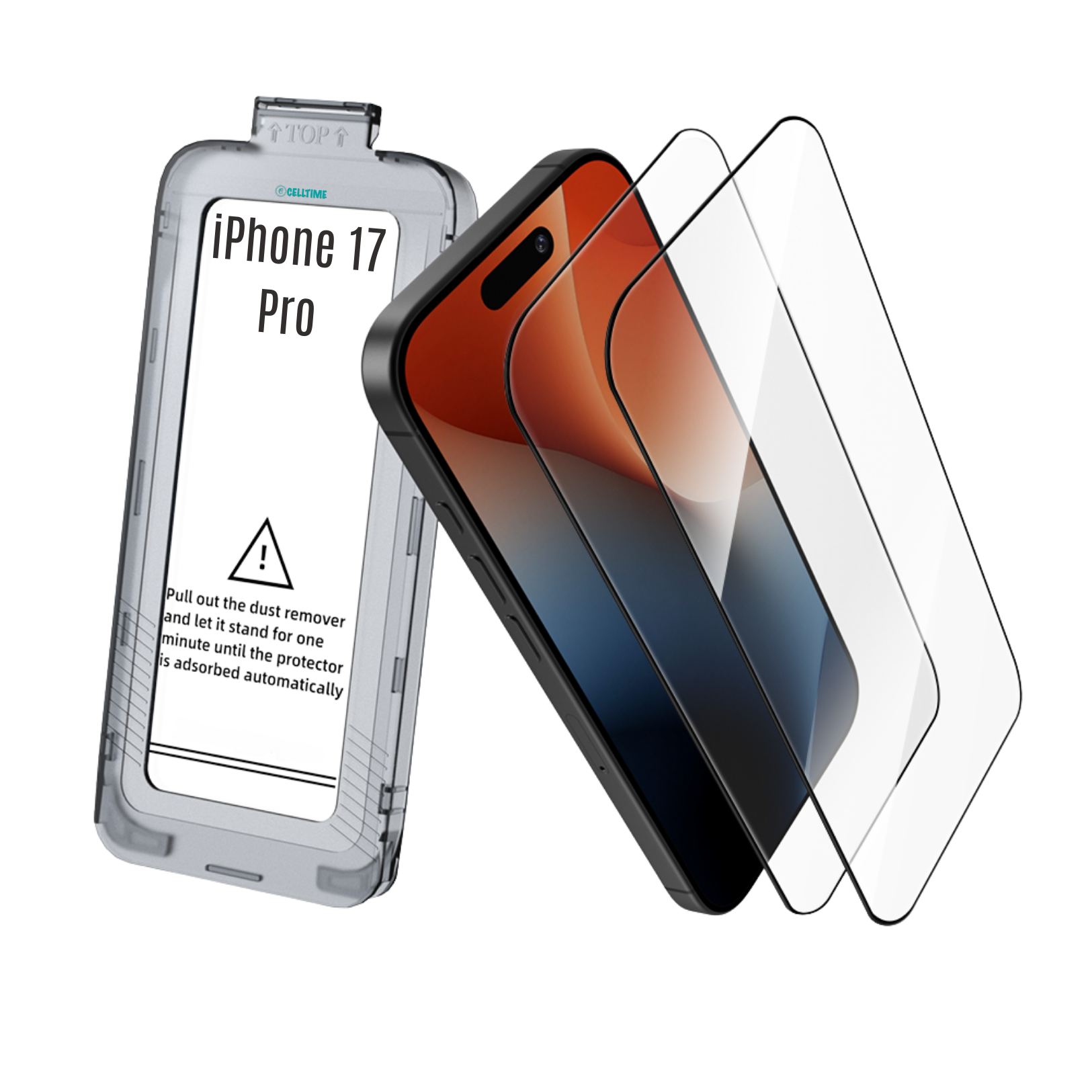 CellTime EasyFit Screen Protector for iPhone 17 Pro - 2 Pack