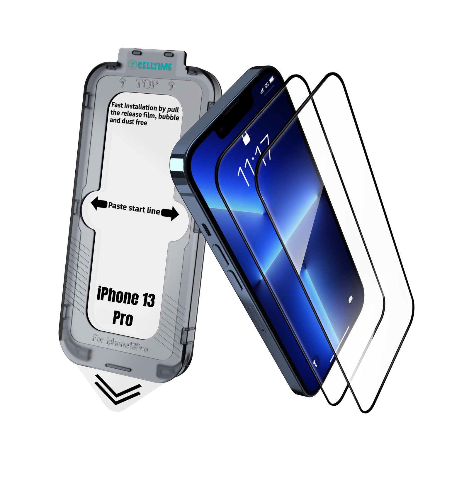 CellTime EasyFit Screen Protector for iPhone 13 Pro - 2 Pack
