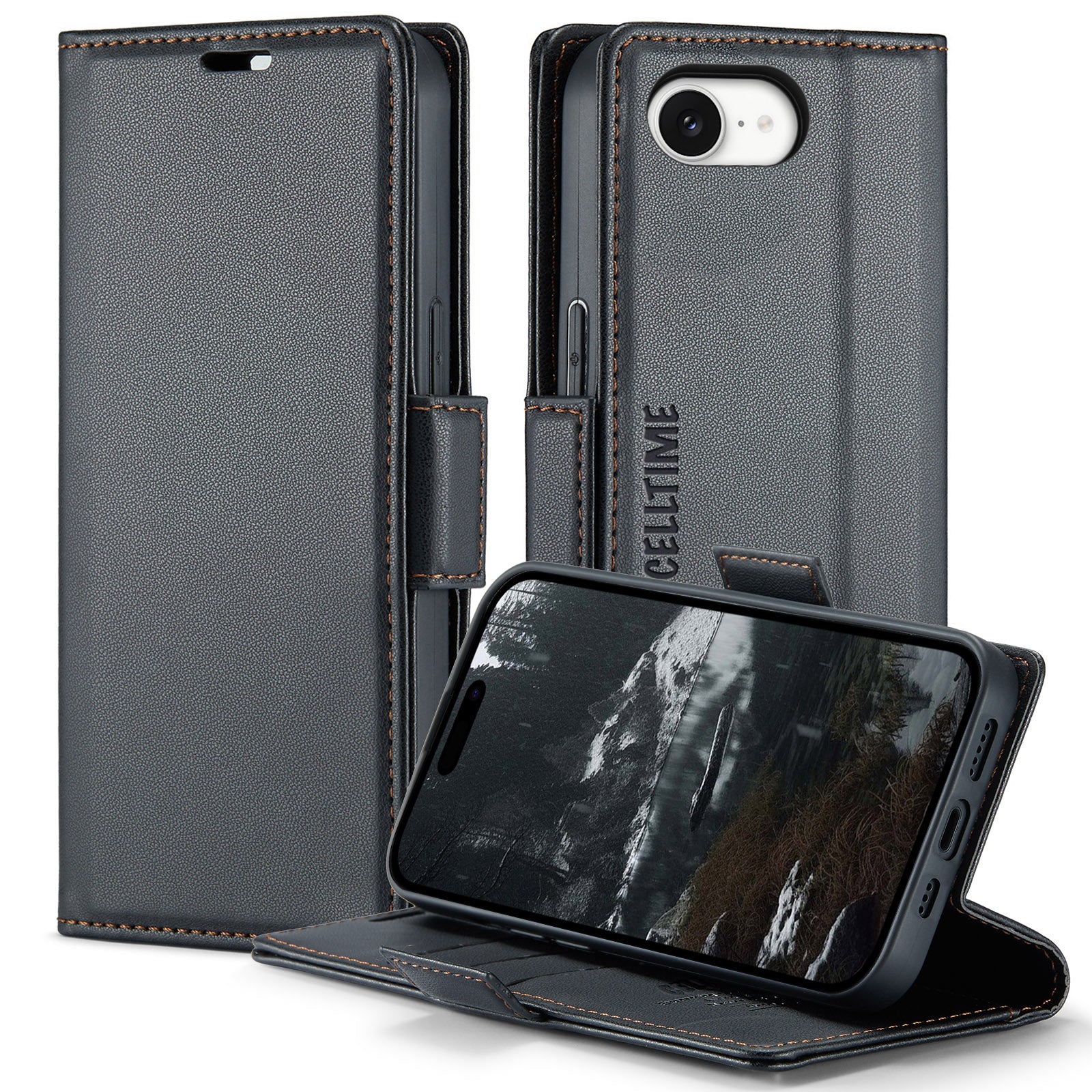 Retro Case for iPhone 17e Flip Leather Wallet Cover