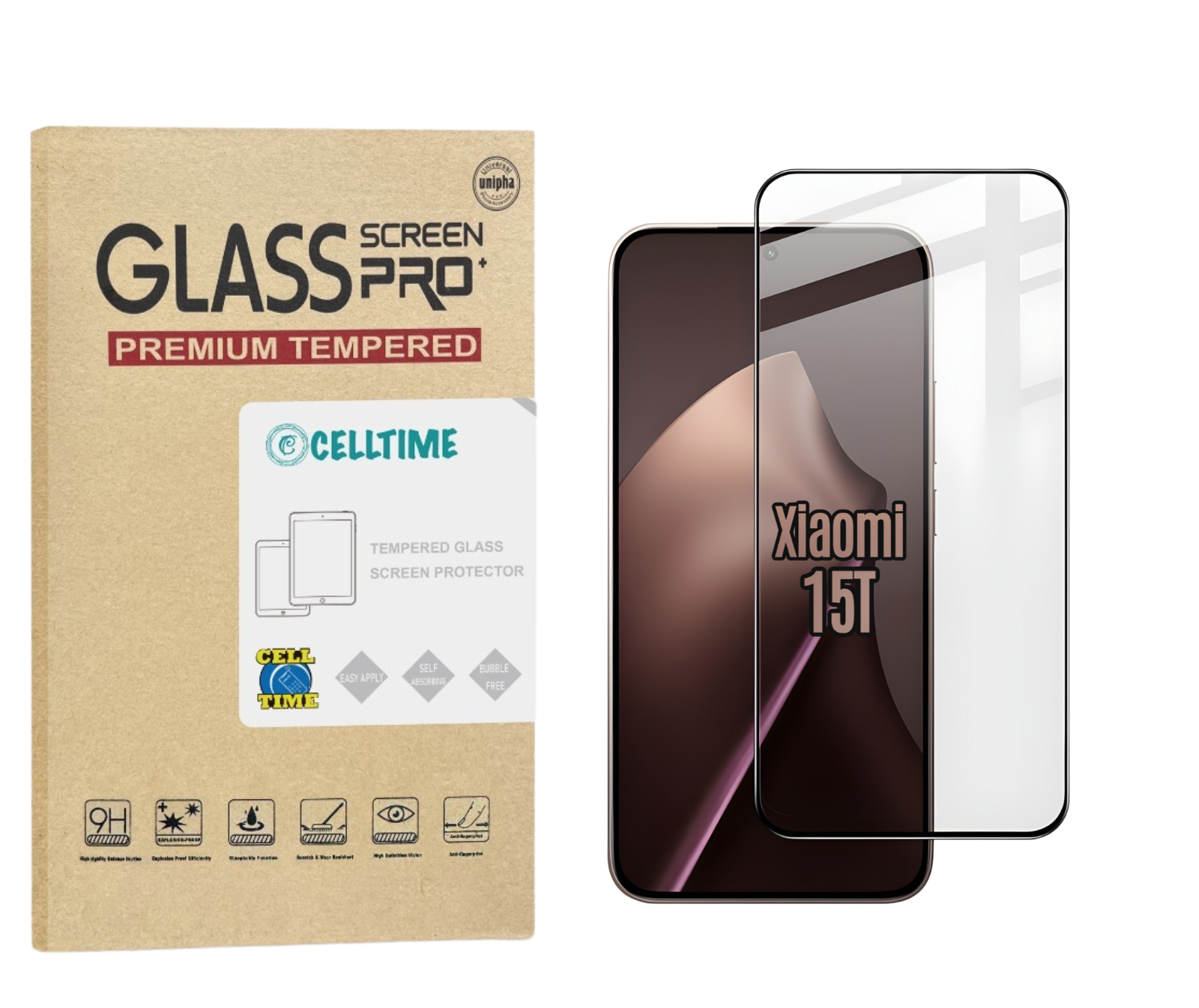CellTime Tempered Glass Screen Protector for Xiaomi 15T - 1 Pack