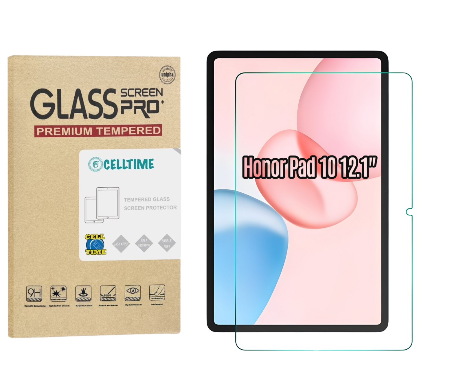 CellTime Tempered Glass Screen Guard for Honor Pad 10 (12.1")