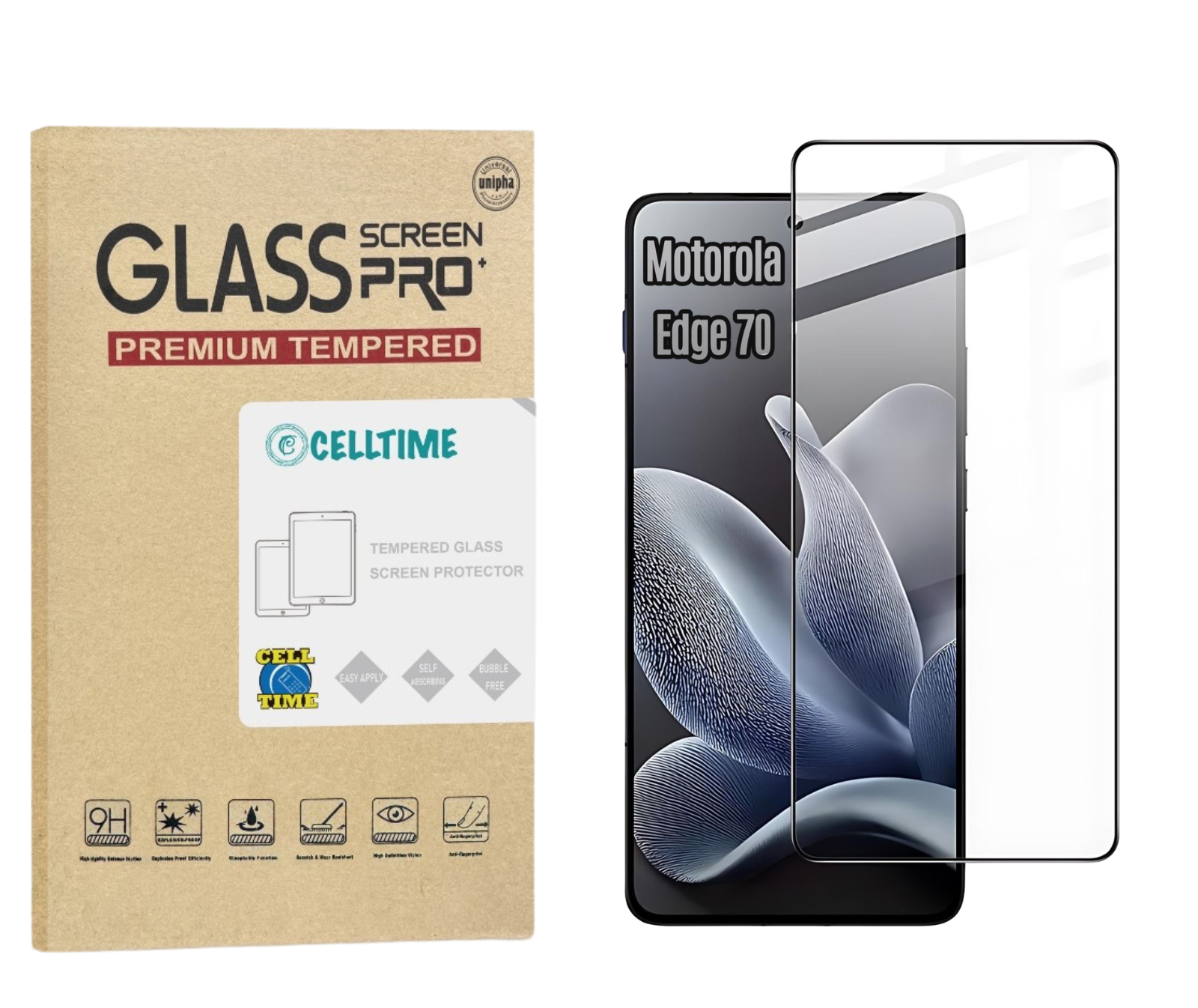 CellTime Tempered Glass Screen Protector for Motorola Edge 70