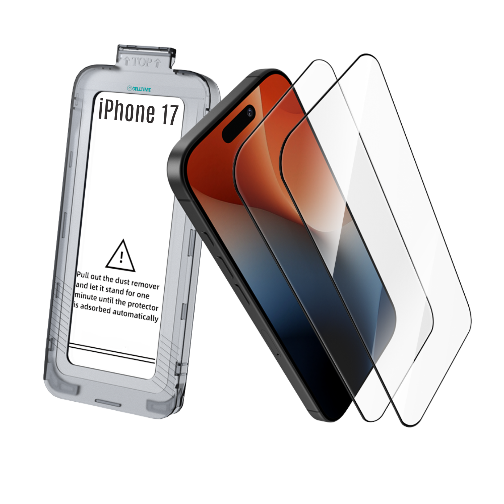CellTime EasyFit Screen Protector for iPhone 17 - 2 Pack
