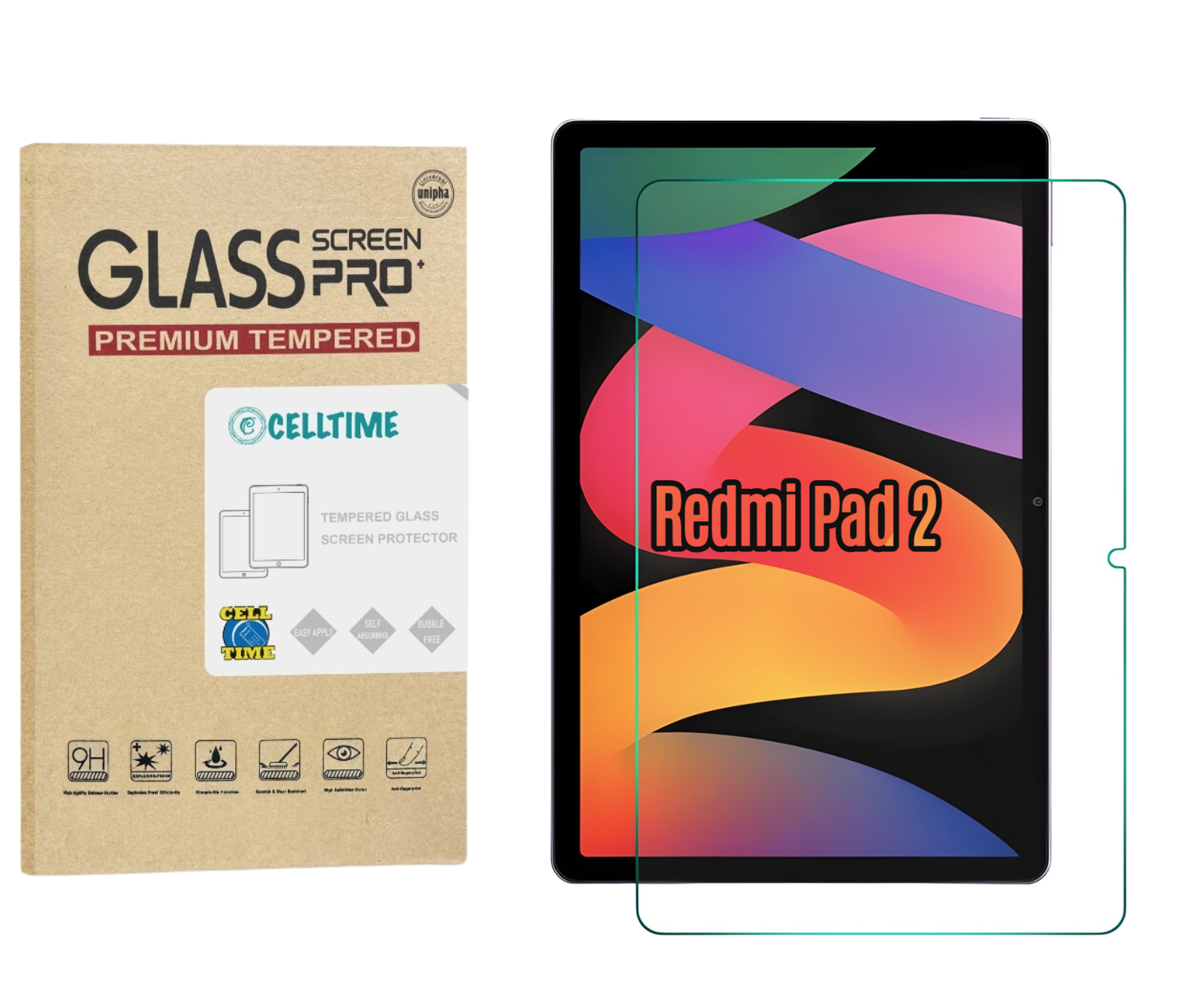 CellTime Tempered Glass Screen Guard for Redmi Pad 2 (11")