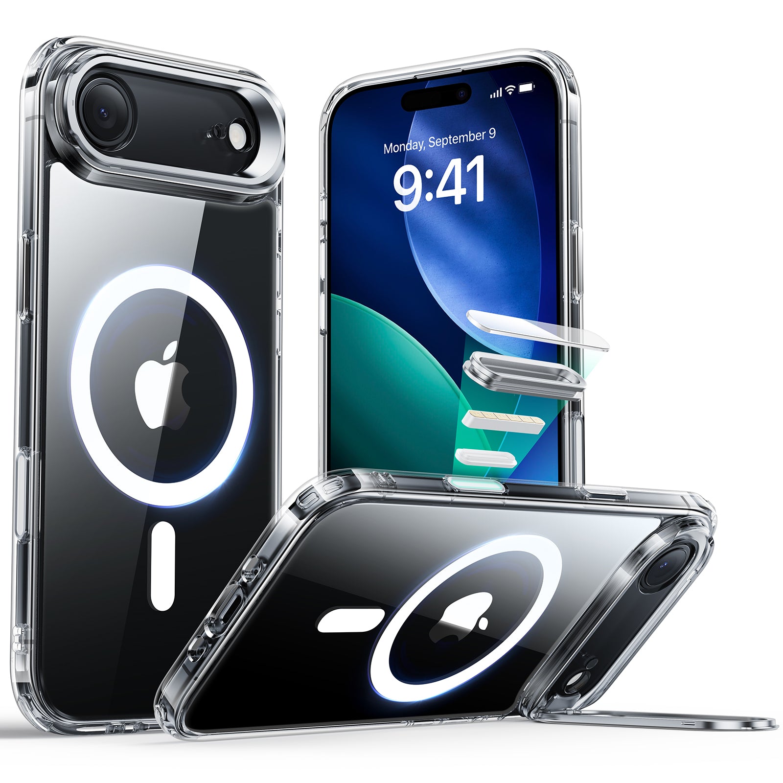 ESR MagSafe Case Compatible with iPhone 17 Air Hybrid Cam Control+Stand